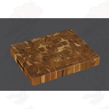 Teak Hakblok Rechthok 40 x 30 x 5 cm - Teakhout