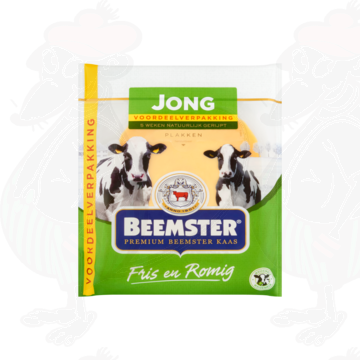 Skiveskåret ost Beemster Premium Cheese Young 48+ | 250 gram i skiver