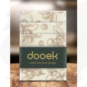 3-pack | Beeswax Wrap Mix - Blueberry Sand - Cheese Wrap - Dooek | 20x20 * 25x25 * 30x30 cm