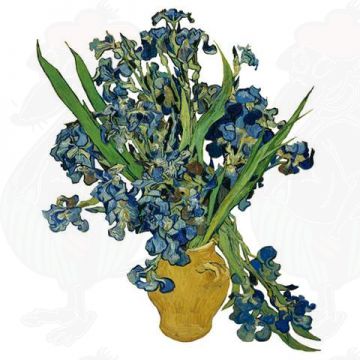 Van Gogh Irises Window Decal - Flat Flower - 30 x 37 cm