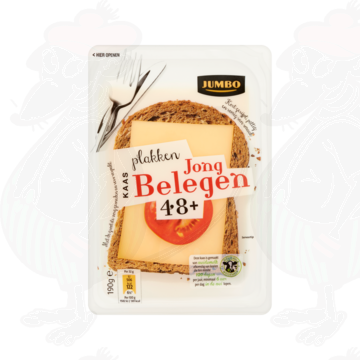 Skiveskåret ost Gouda Ost 48+ Ung modnet | 190 gram i skiver