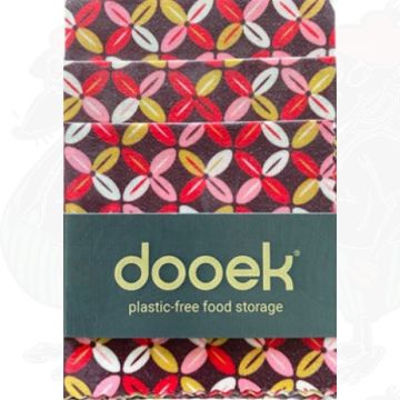 3-pack | Beeswax Wrap Retro Flower- Cheese Wrap - Dooek | 20x20 * 25x25 * 30x30 cm