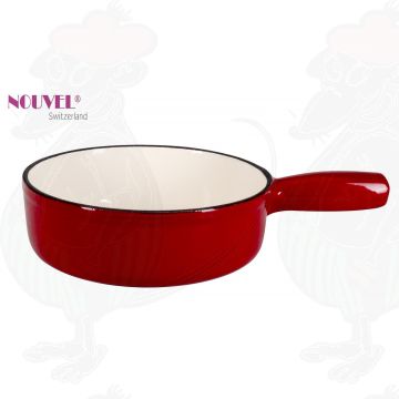 Fonduepan rood/wit - 22cm Ø