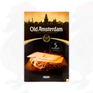 Skiveskåret ost Old Amsterdam Cheese 48+ | 140 gram i skiver Skiveskåret ost Old Amsterdam Cheese 48+ | 140 gram i skiver