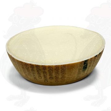 Parmigiano Reggiano 24 måneder | Premium kvalitet | 19 kg - Halv ost - Skål