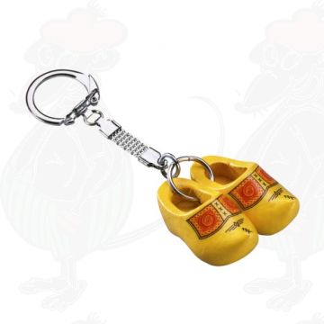 Keychain with 2 Yellow Clogs