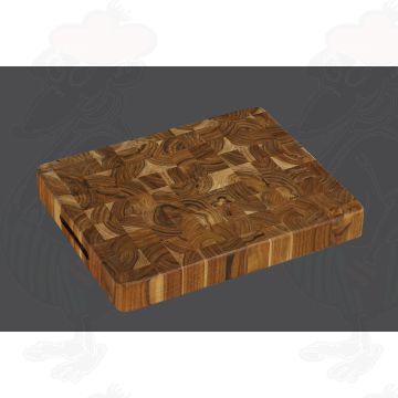 Teak Hakblok Rechthok 40 x 30 x 5 cm - Teakhout