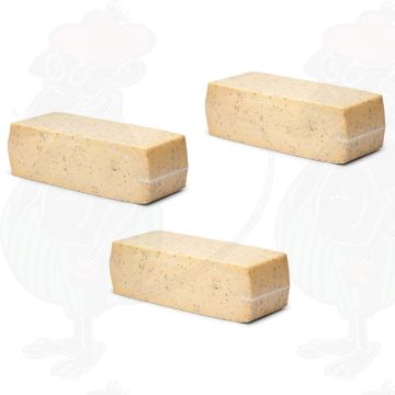 3 x Mellemlagret Gouda Kommenost Blok | Sammen 11,4 kilo
