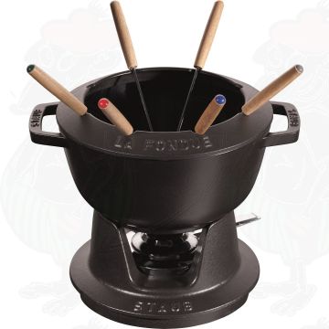 Staub Fondue Sæt Sort (20 cm)